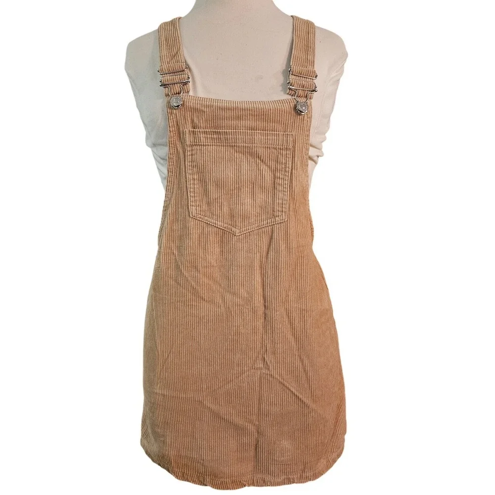 Forever 21 Corduroy‎ Overall Mini Skirt Women's Size S Tan